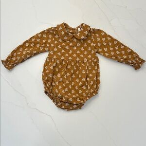 Rylee + Cru Cora Romper Golden Fleur, 18-24 months